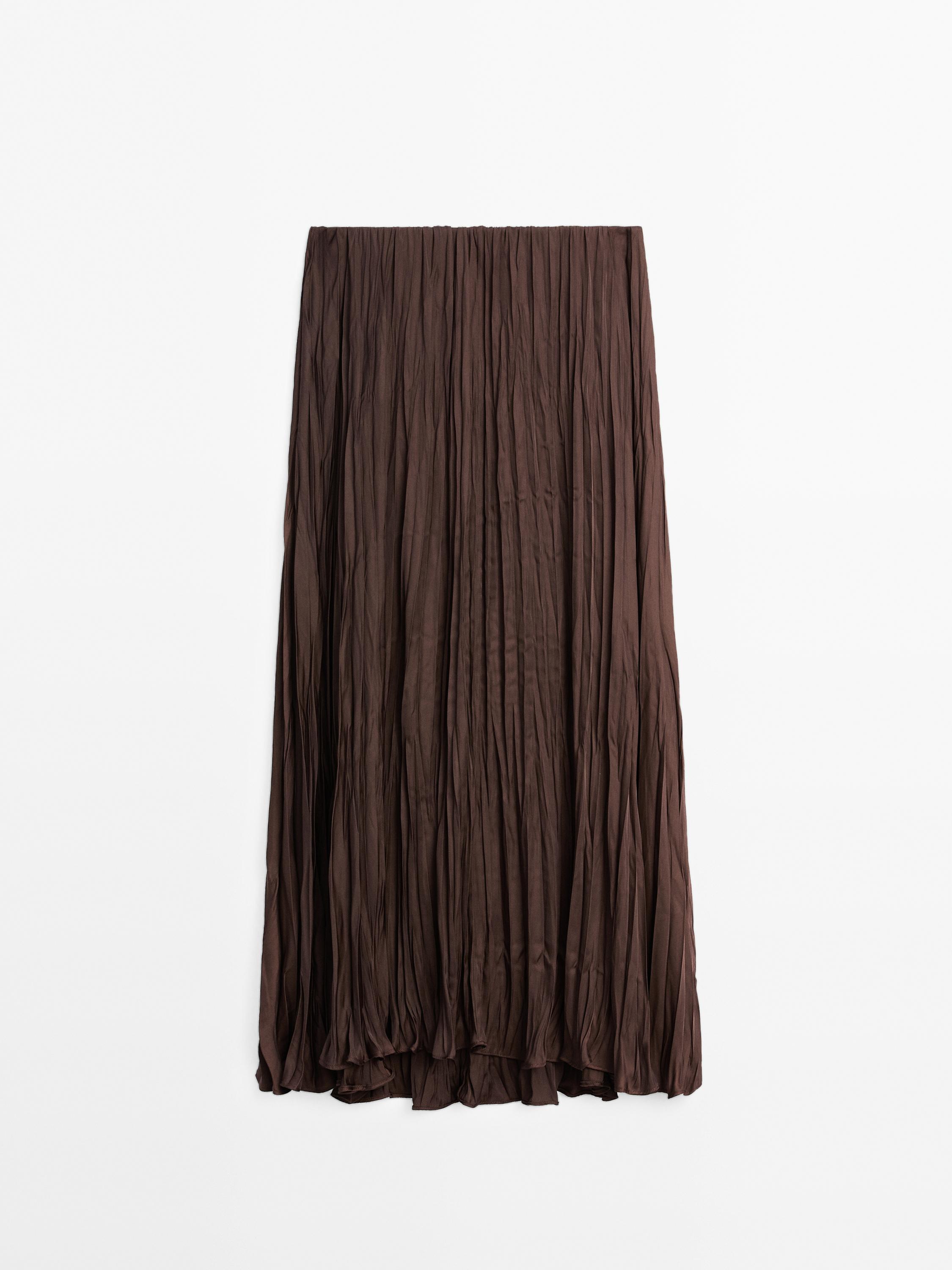 Long flowing pleated skirt